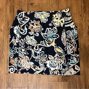 Chicos Floral Print Skort with Pockets